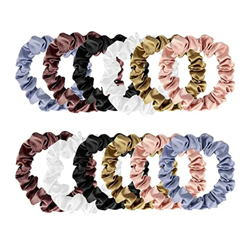 

3pcs Silk Hair Scrunchies Silk Hair Tie Elastic Ponytail Holders for Women Girls Hair Accessories