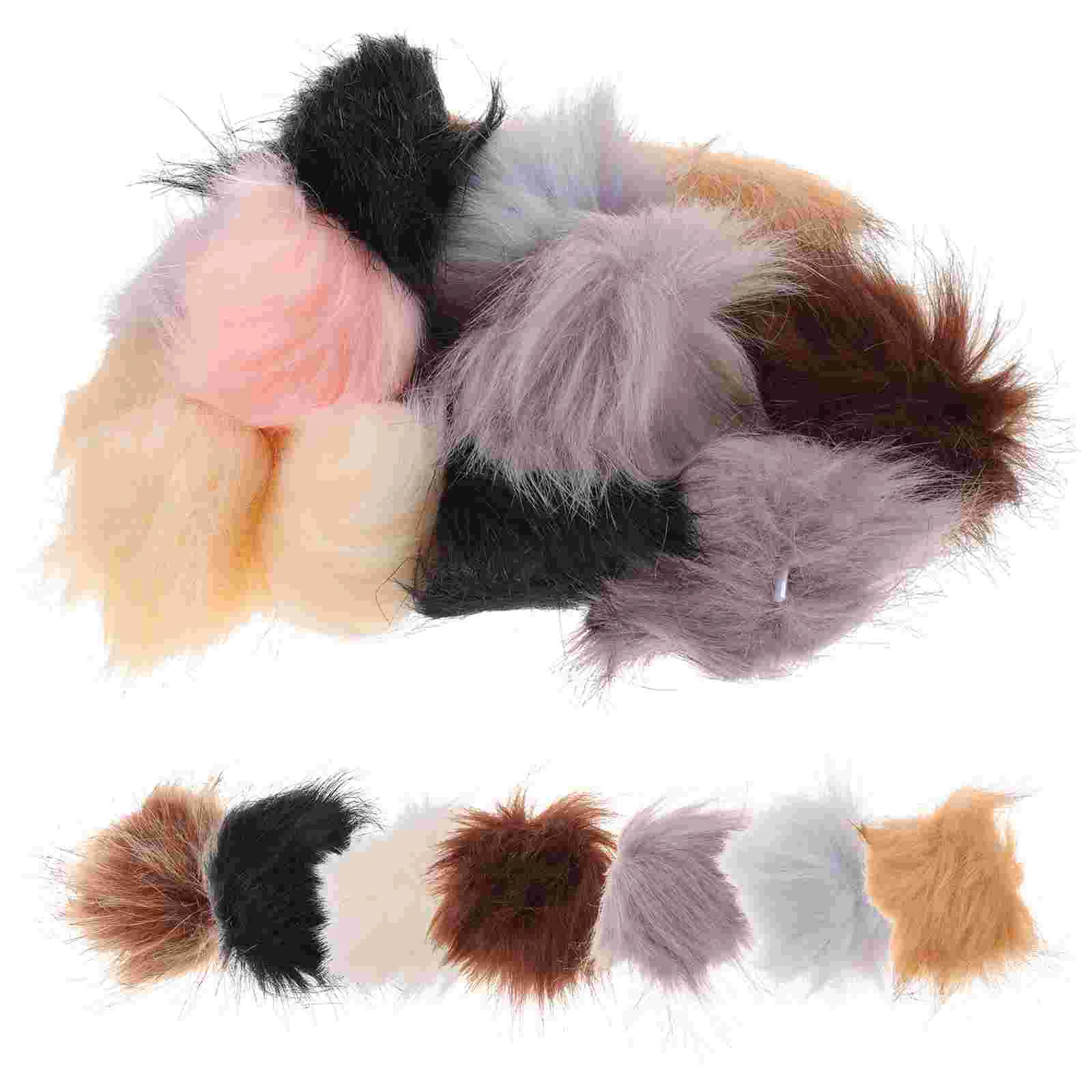 24 шт. плюшевые шарики с мехом помпонами для шапок пушистые украшения