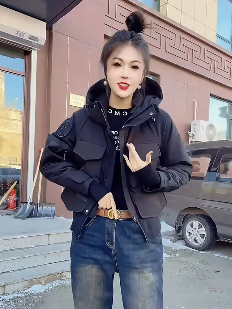 Европейская зимняя спецодежда ветрозащитная короткая стильная хлопковая куртка