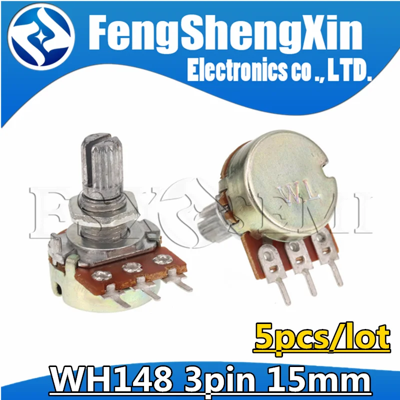 

5pcs/lot WH148 B1K B2K B5K B10K B20K B50K B100K B250K B500K B1M 3pin 15mm 1K 2K 5K 10K 20K 50K 100K 250K 500K 1M