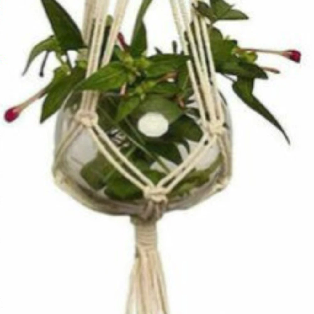 

Flower Pot Hanger Flower Pot Net Creative Gardening Flower Pot Green Plants Handmade Hemp Ropet Pot Hanging Basket