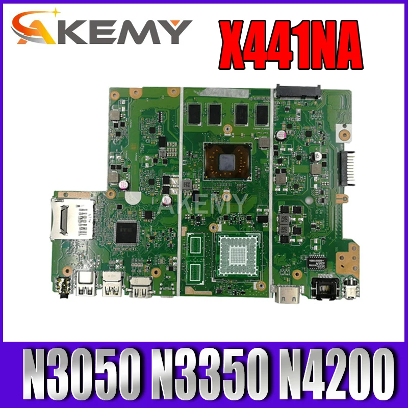 

Akemy X441NA Laptop Motherboard 2GB 4GB RAM N3050 N3350 N4200 for ASUS X441N X441NA X441NC F441N Notebook Mainboard