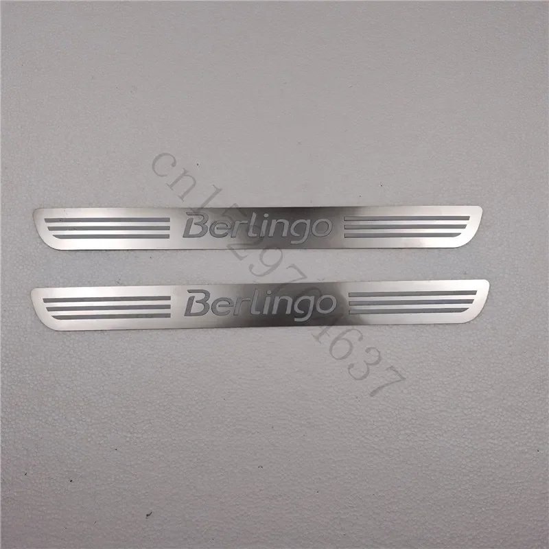 Для Citroen Berlingo B9 MK2 2008-2019 защитная пластина для порога автомобиля из нержавеющей