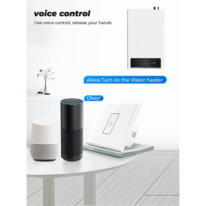 Переключатель водонагревателя котла Wi-Fi 4400 Вт Tuya Smart Life App Дистанционное