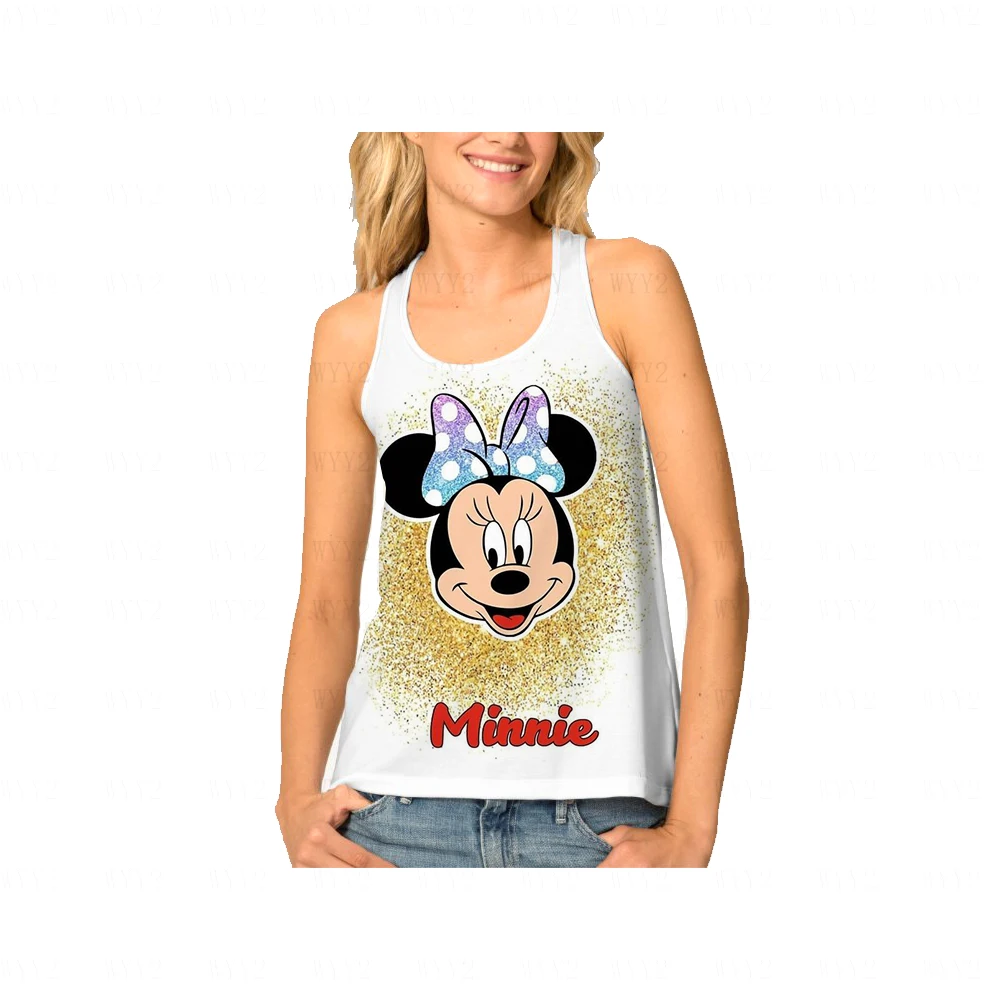 

Лидер продаж, пикантный жилет, женский жилет с принтом Микки Мауса, майка без рукавов с открытой спиной, Женский Летний жилет, новинка 2023 год...