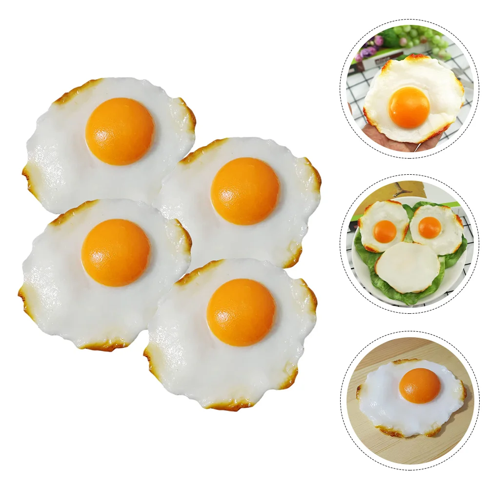 

Egg Fried Fake Toy Model Children Interesting Function Decor Decorative Supplies Kids Simulated Lid Multipan Frying Iron Cast
