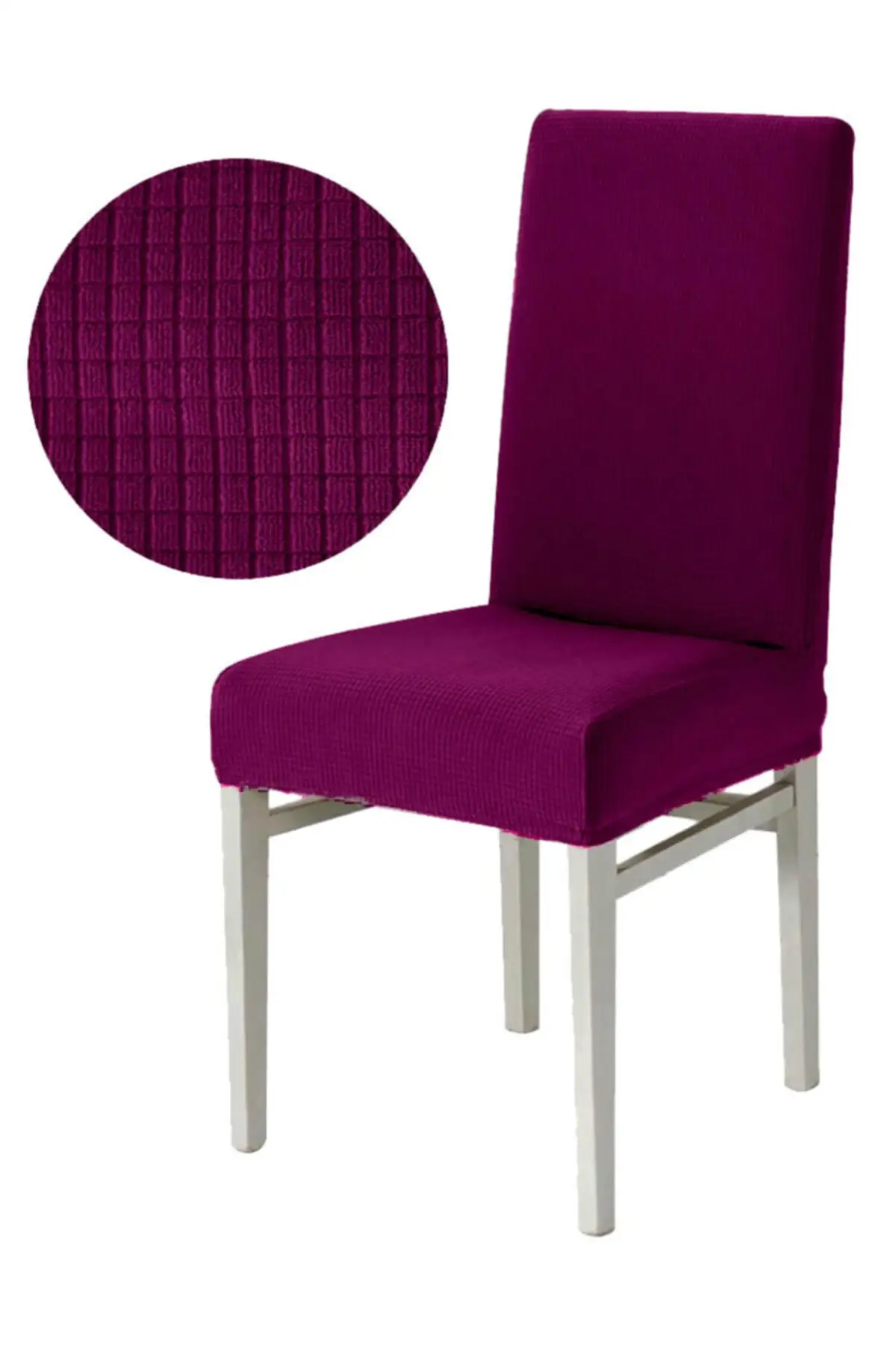 

Chair Case Washable Lycra Flexible Tire Cover Cotton-Polyester Purple Cover Salon Textile Home & Furniture