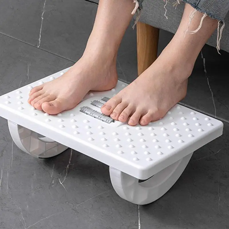 

Under Desk Footrest Adjustable FootRest With Non-slip Foot Pad Massage Roller Shakeable Massaging Footrest For Adult Kid Office