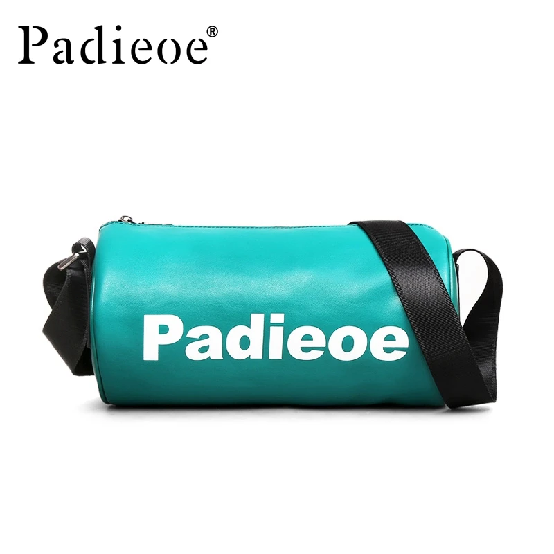 

Casual fashion messenger leather shoulder bag sports hip-hop trend cylinder bag men's
