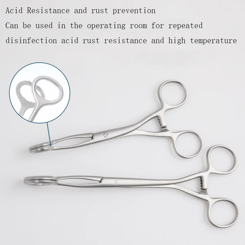 Клинический зажим щипцы для языка из нержавеющей стали объектов открытый