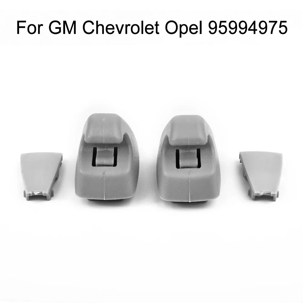 

2pcs Sun Visor Fixing Clip Gray SUN VISOR SUPPORT CLIP RETAINER HOOK 95994975 W/ The Trap Door Located At The Bottom Of Clip