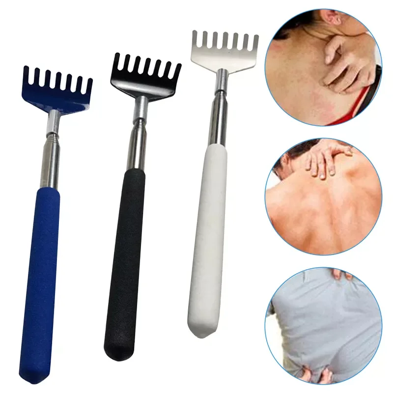 

NEW2023 Stainless Steel Claw Back scraper Telescopic Retractable Back Scratcher Extendible Body Massage Hackle Itch Stick Health