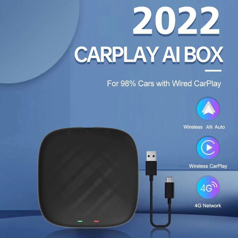 

Carlinkit Car Lianyi Carplay To Android AI BOX Box Android11.0 System 3+32GB CarPlay Or AN Auto Built-in GPS Eight-core