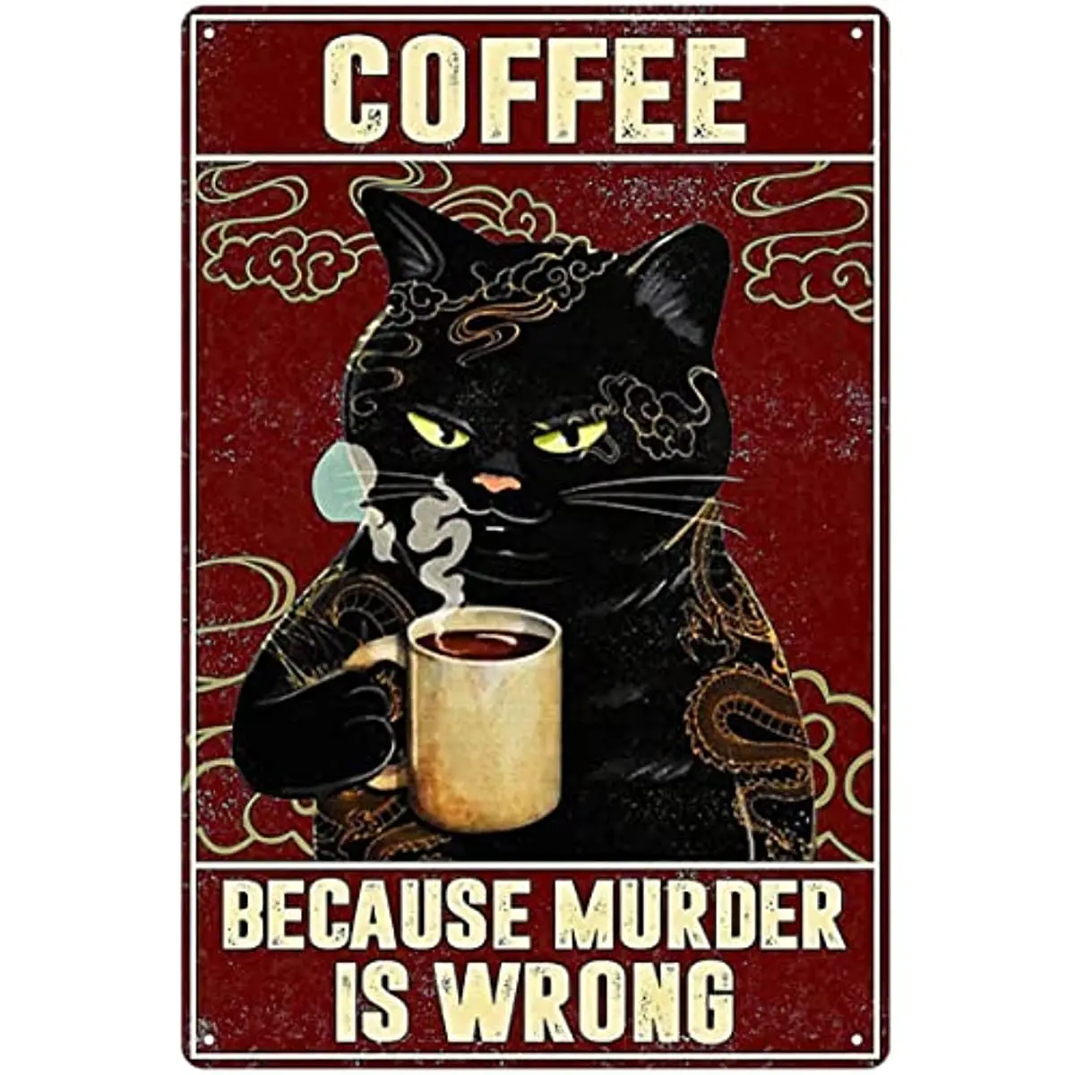 

Забавный Ретро Декор кофейного цвета Настенный декор для кофе и бара Настенный декор художественный плакат 8x12 дюймов