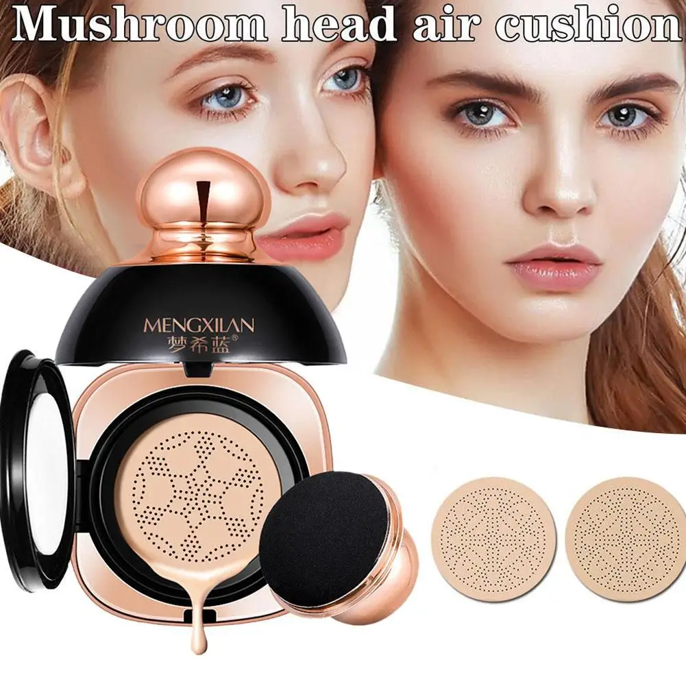 

Air Cushion Foundation Mushroom Head Concealer Brighten Face Base Tone Female Makeup High Quality Professional Korean Cosmetics
