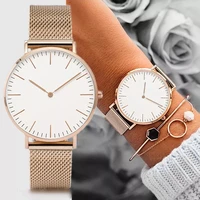 2021 top brand luxury bracelet watches women stainless steel mesh belt watch quartz clock ladies wrist watch zegarek damski