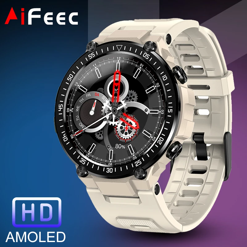 

Новинка 2022, мужские Смарт-часы AMOLED, спортивный фитнес-трекер, Bluetooth, звонок, TWS, Смарт-часы с функцией измерения кислорода в крови, водонепрони...