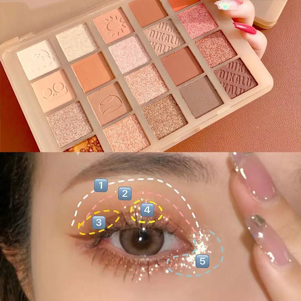 

20 Colors Matte Pearlized Eyeshadow Glitter Earth Color Eyeshadows Shiny Eye Shadow Pallet Makeup Pigmentos Para Ojos Cosme V9U2