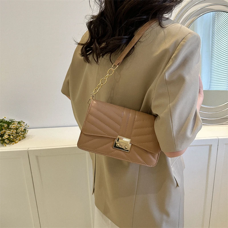 2023 Embroidery Thread Small PU Leather Crossbody Bags For Women 2023 Trend Hand Bag Women's Branded Trending Shoulder Handbags