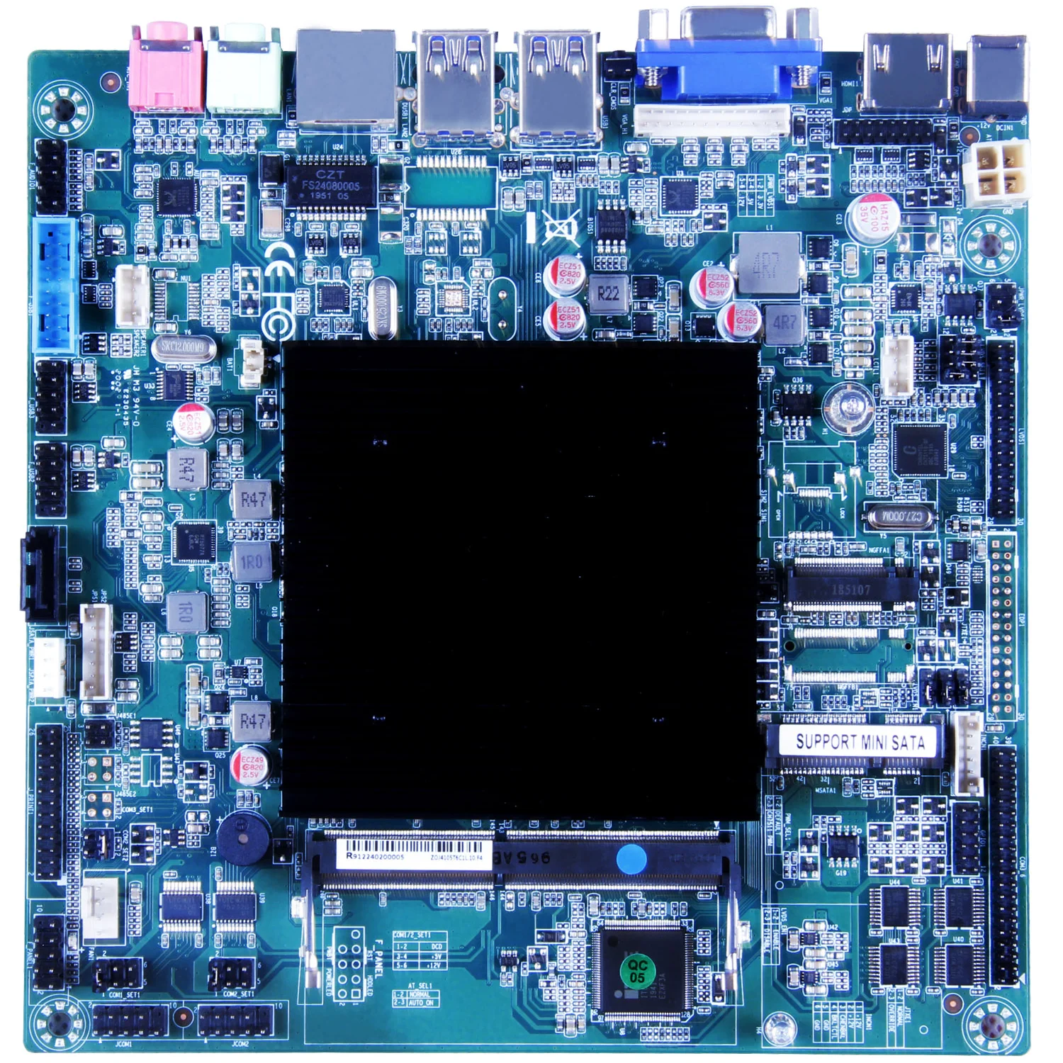 Ce-leron J4105 ITX Motherboard Support  VGA, HD-MI, LVDS  Output Display 4 USB DDR4 1 or 2 LAN DC/4PIN DC12V Power Supply