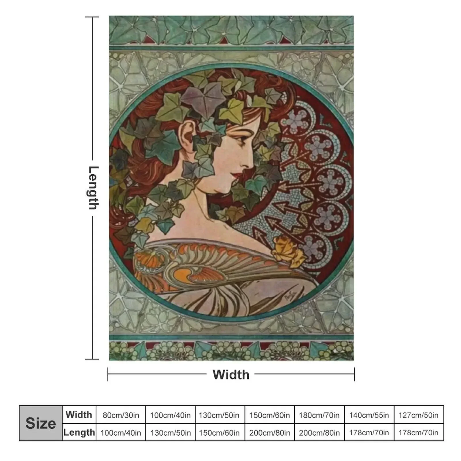 Плед Alphonse Fly-lvy 1860-1939 одеяло для дивана и кресла