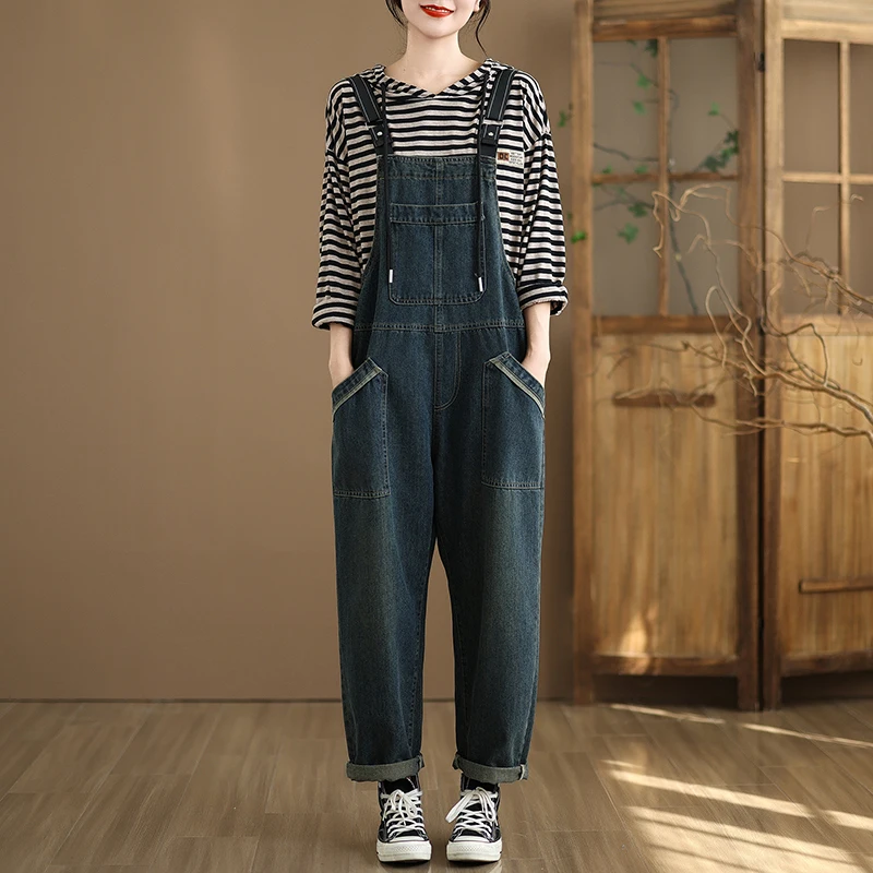 Aricaca женские высококачественные повседневные хлопковые мешковатые джинсовые