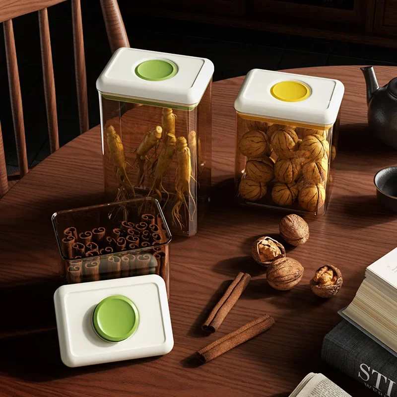 Пресс герметичная канистра для хранения чайных листьев зерен закусок кухонная