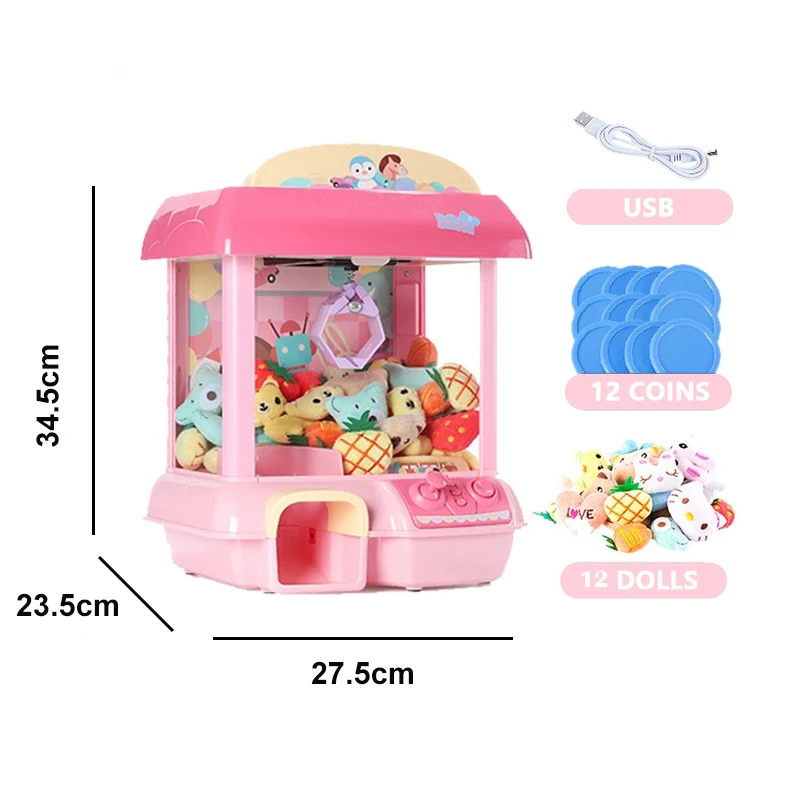 Новая машинка для кукол Детская игровая Мини-машинка с монетами и захватом