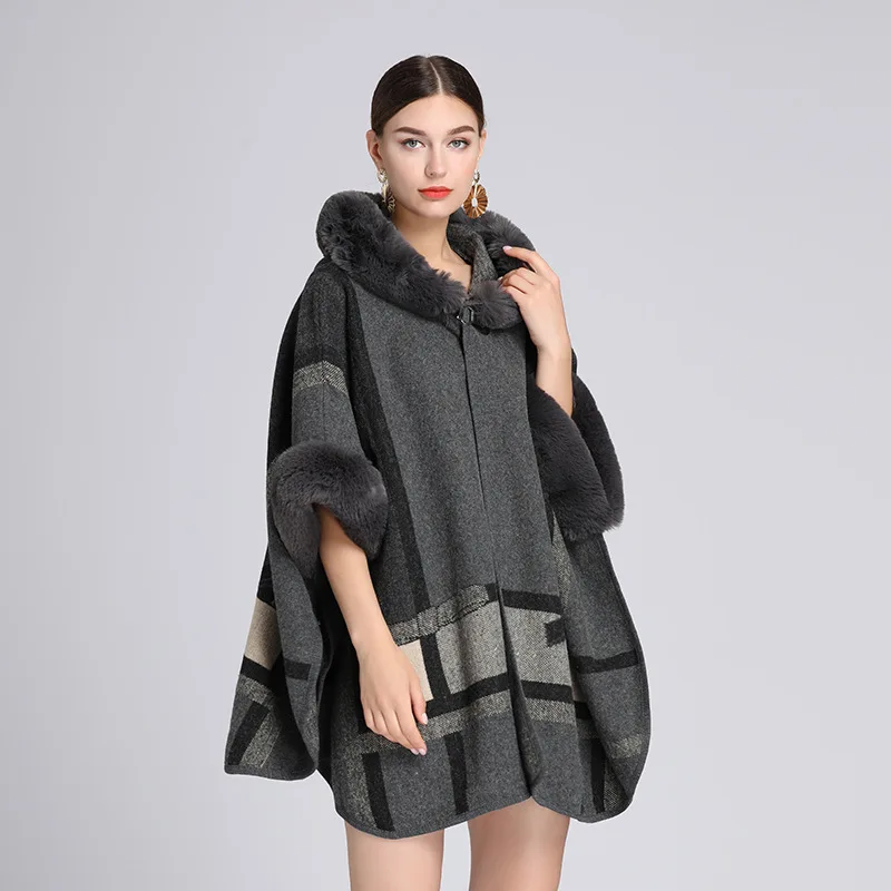 New Winter Long Sleeve Imitation Otter Rabbit Hair Coat Women Fashion Warm Fur Coats Outerwear Fake Fur Shawl Women Clothing