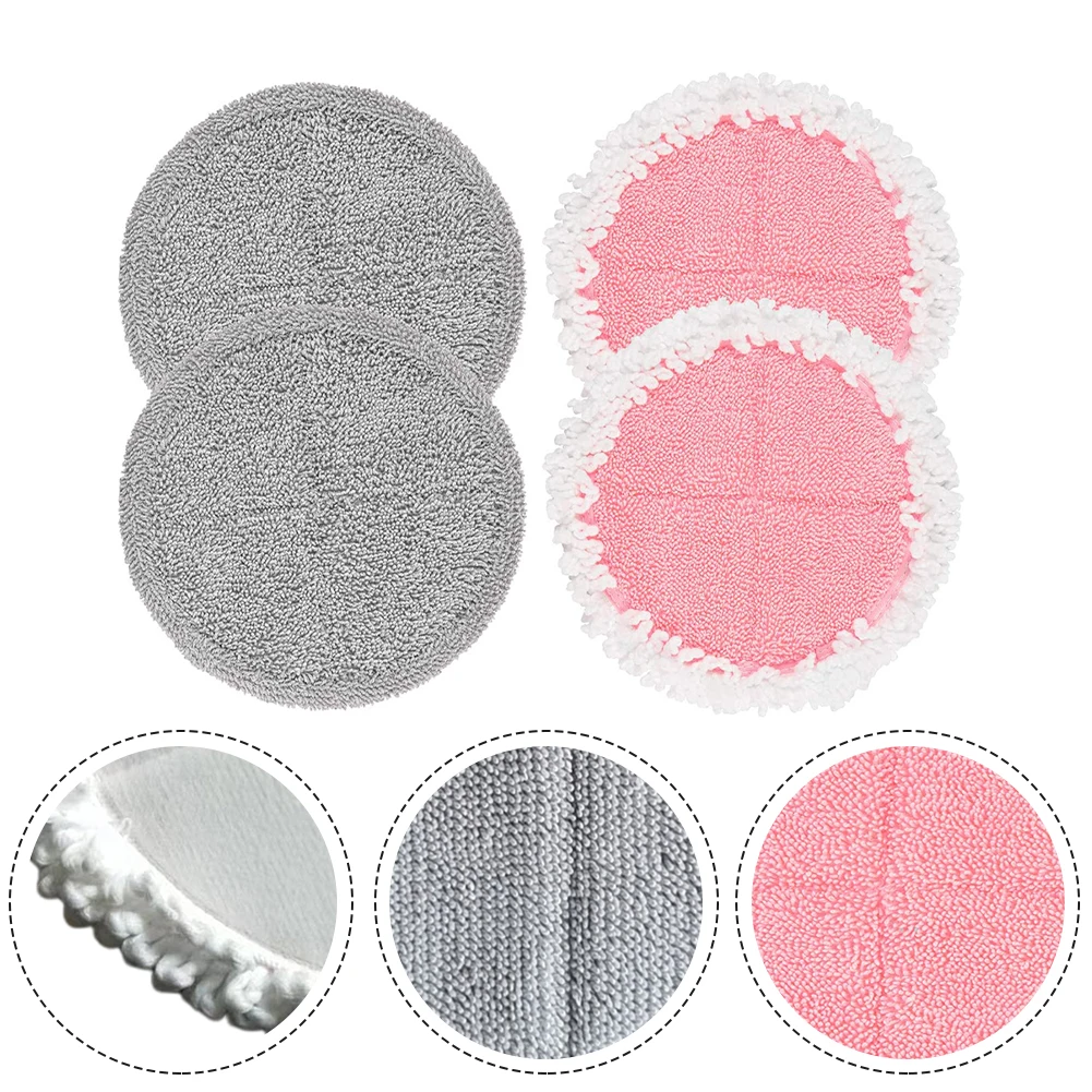 

2 Cleaning Pads + 2 Waxing Pads For VMAI G700 & P700 Cordless Electric Mop Microfiber Rags Spare Parts Reusable Home Appliance