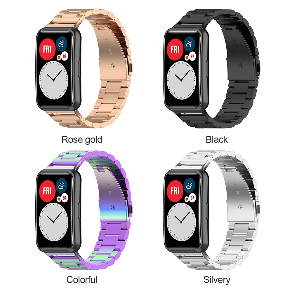 

Nets Metal Strap Tia-b09 Smart Watch Strap Stainless Steel Bracelet For Huawei Watch Fit Band Strap Huawei Watch Fit Metal