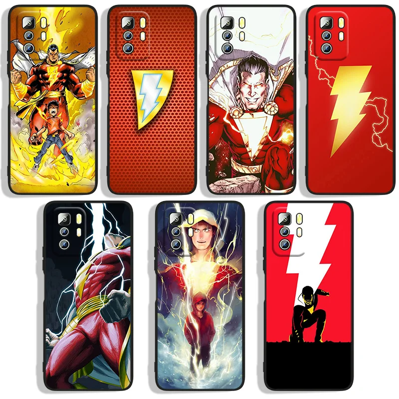 

Hero Shazam Phone Case For Xiaomi Redmi Note 11E 11T 11S 10T 10S 9S 9T 8T 7 Pro Plus Lite Max Black Cover