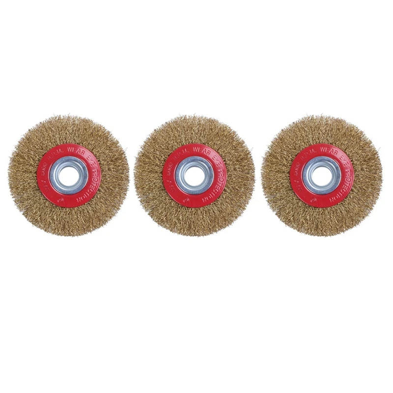 

3-х проволочная щетка для шлифовальной машины + переходные кольца редуктора, 5 дюймов, 125 мм