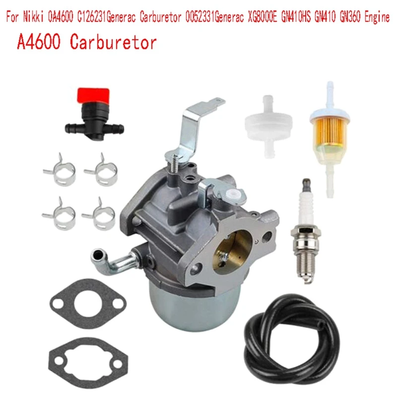 Карбюратор A4600 для Nikki 0A4600 C126231 КАРБЮРАТОР Generac 0052331 XG8000E GN410HS GN410 GN360 замена