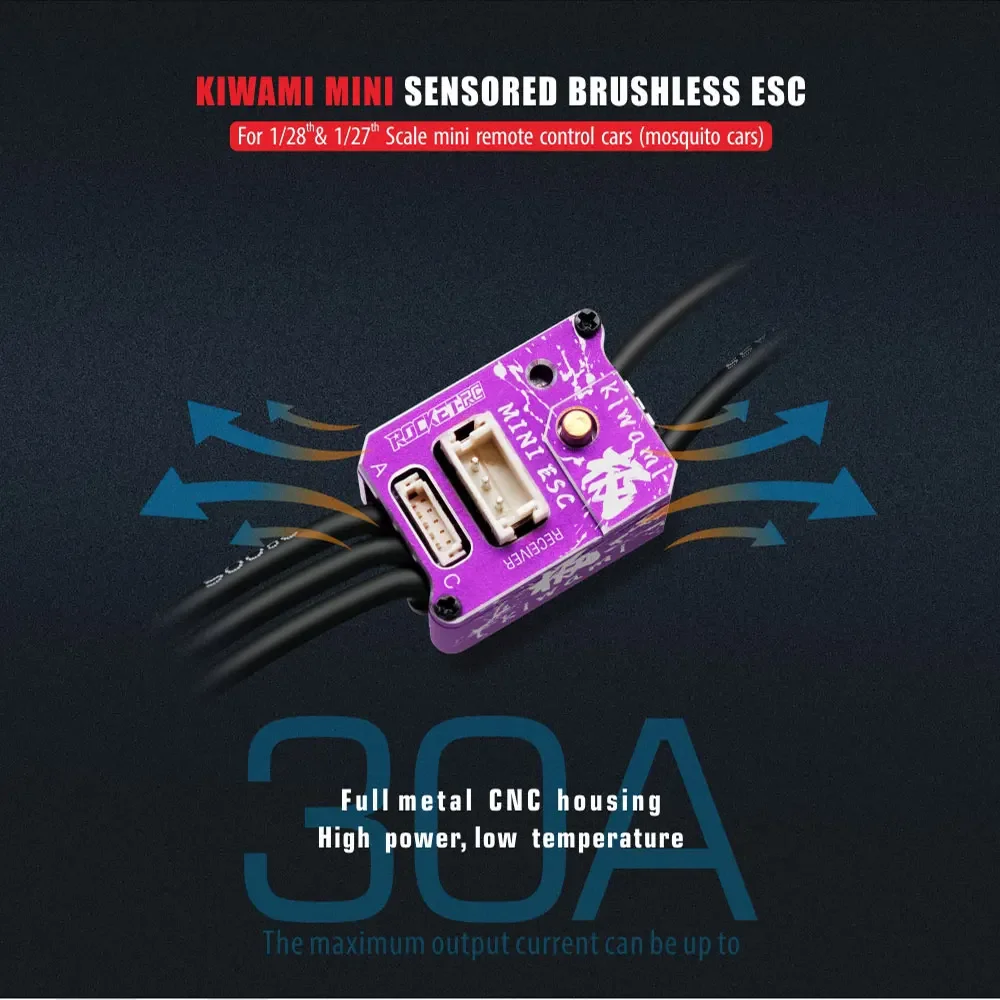 Бесщеточный регулятор скорости UniFlyROCKET-RC KIWAMI MINI 30A ESC 2S LIPO для моделей мини-машинок RC Mosquito 127 128, аксессуар для модернизации (art.: 3920dcac50722) - 3920dcac50722
