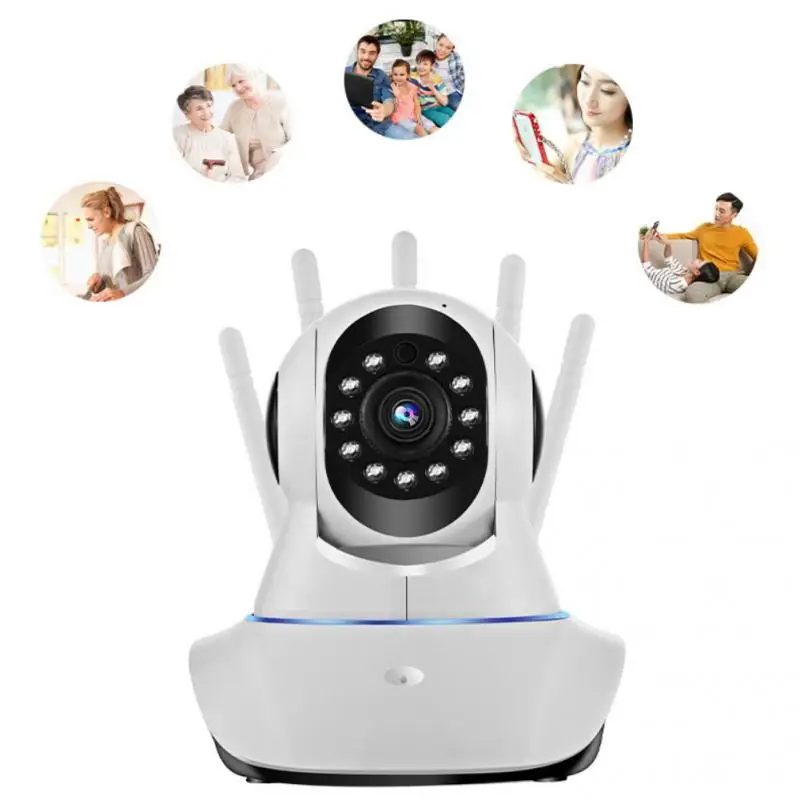 

1080P HD Wireless 360 Rotatable Home Security Surveillance Cameras With WiFi Shaking Head Machine Night Vision Intercom Monitor