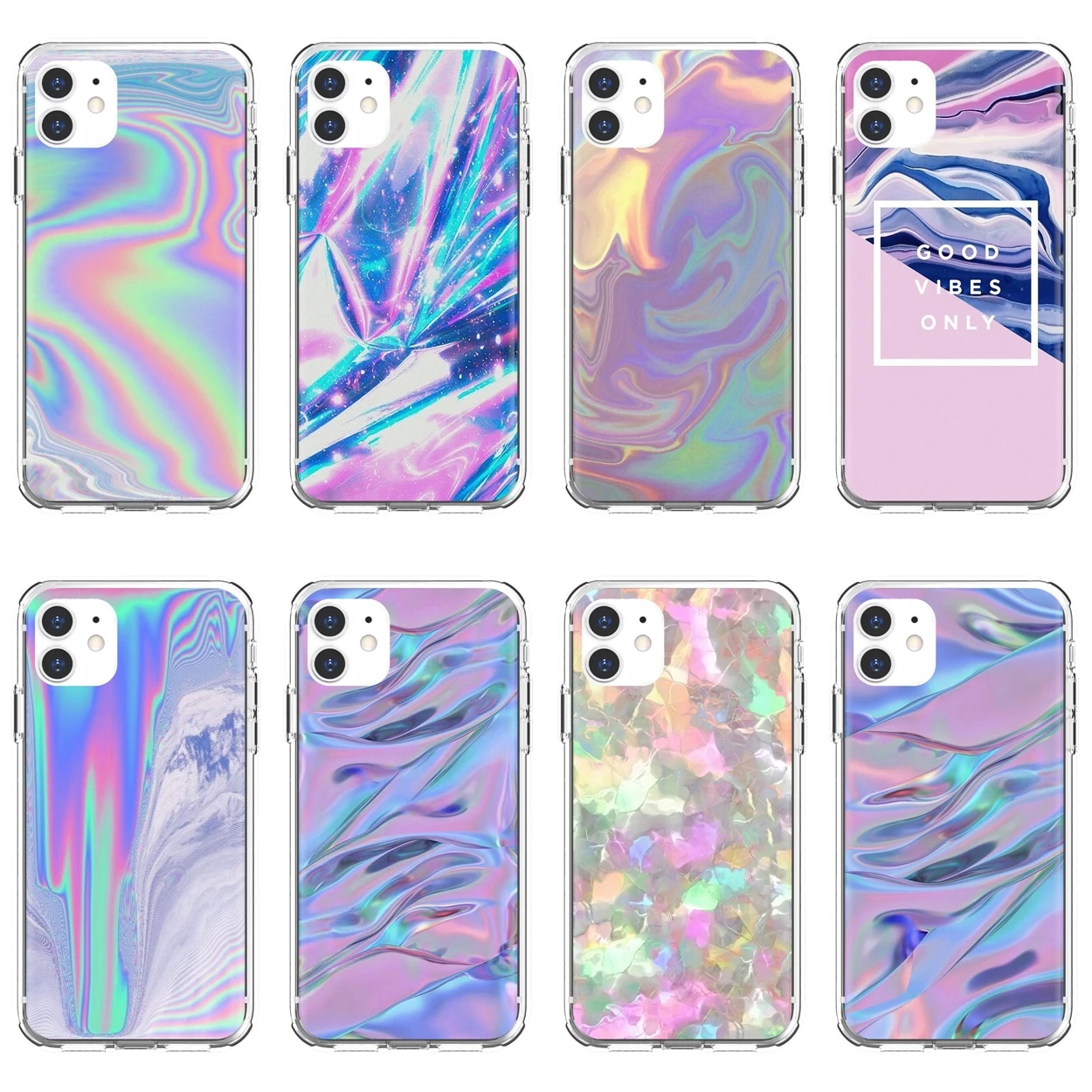 

Transparent Soft Shell Cover Pastel-Metallic-Tumblr For iPhone 10 11 12 13 Mini Pro 4S 5S SE 5C 6 6S 7 8 X XR XS Plus Max 2020