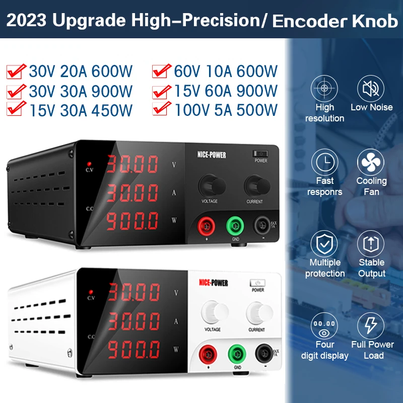 30 в 30 А 20 А источник питания постоянного тока 60 в 10 А лабораторный стабилизированный источник питания регулируемый Цифровой Регулируемый Настольный переключатель Источник питания 600 Вт  Электричество 500W  Источн