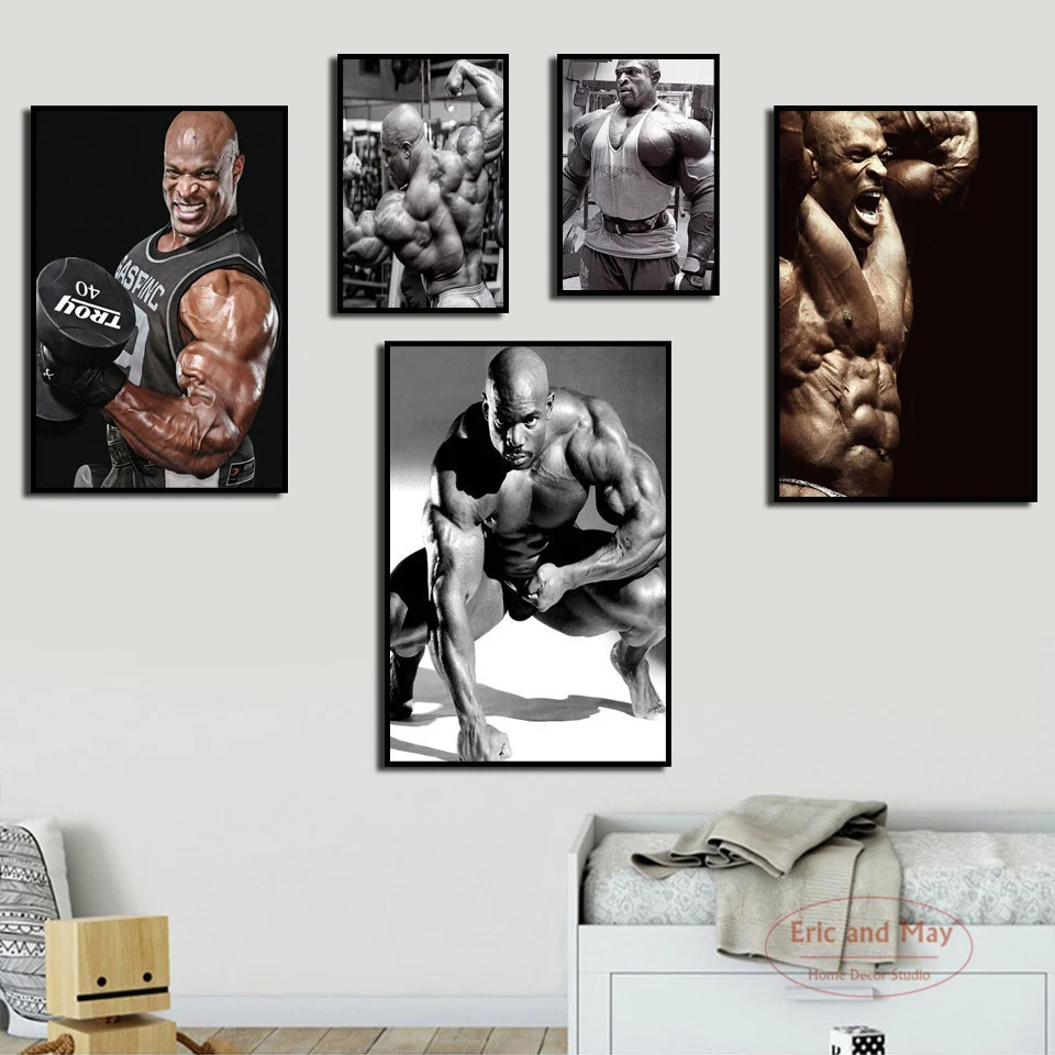 

Ronnie Coleman спортивная звезда мышечный человек винтажный Печатный художественный постер на холсте для гостиной украшение домашняя Настенная ...