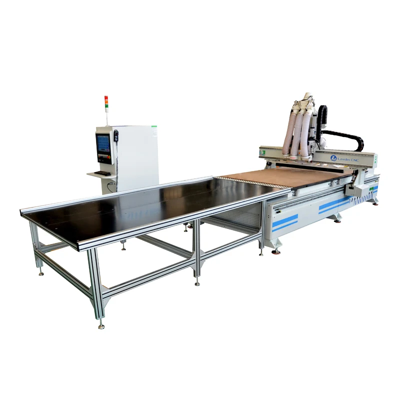 

Leeder Auto feeding nesting cnc woodworking router machines for kitchen making with lift for cabinet wooden furniture making
