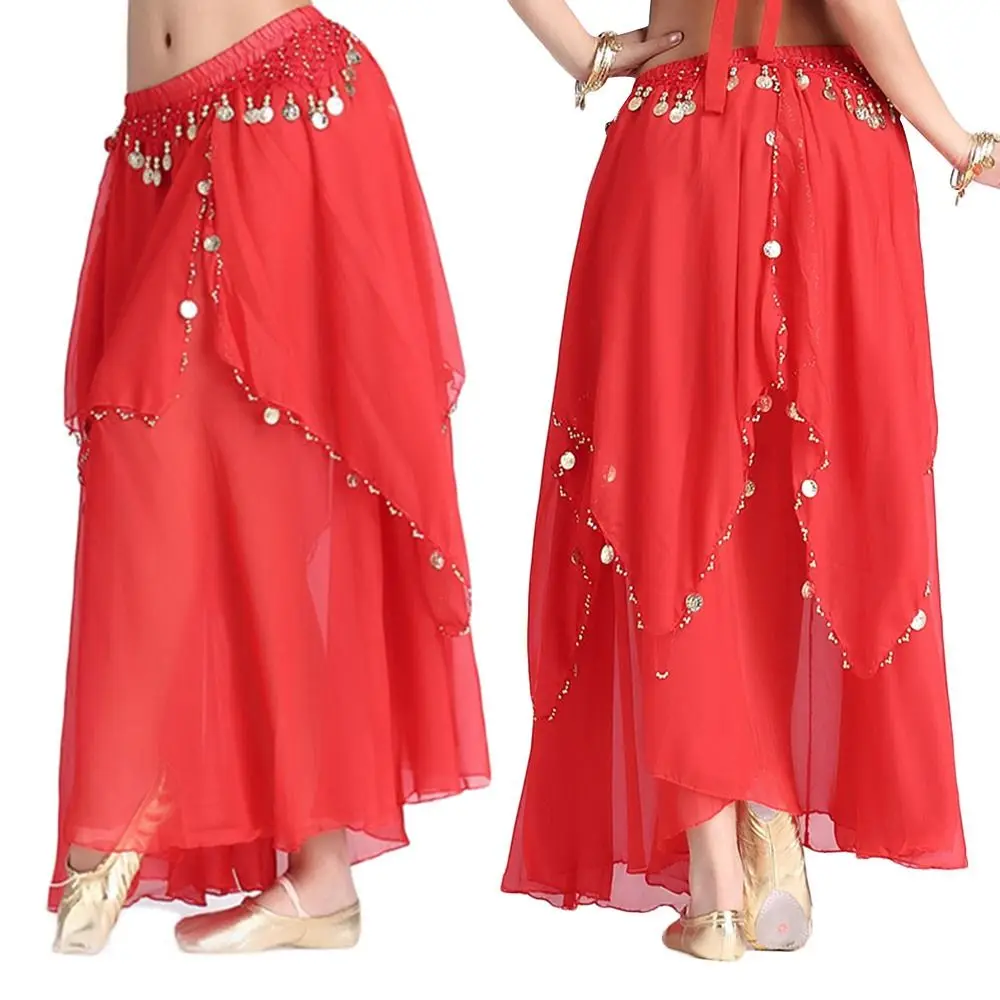 

Belly Dance Accessories Tassels Sun Skirt Sequins Dancing Skirt Belly Dance Skirt Spanish Skirt Show Costumes