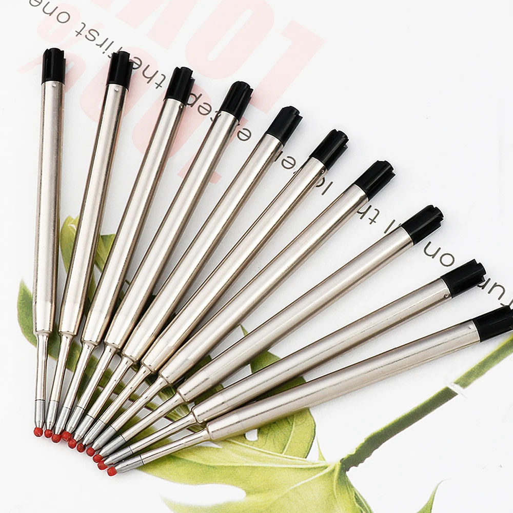 

50Pcs/Lot Metal Replaceable Gel Pen Refills Writing Smoothly 3.9in Black Ink 0.5mm Tip For Parker Pens School Office Stationery
