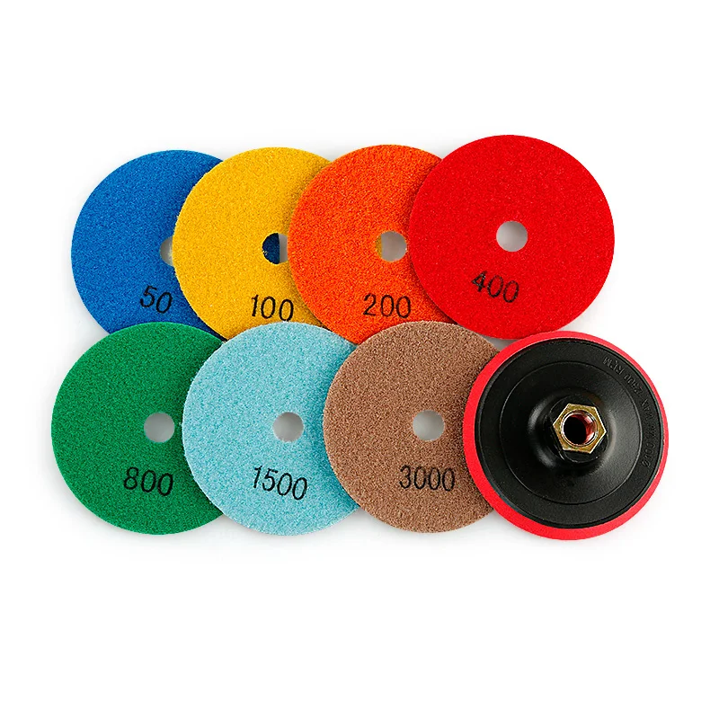 8 шт./компл. 4-дюймовая сухая полировальная подушечка острая гибкая 100 мм алмазные