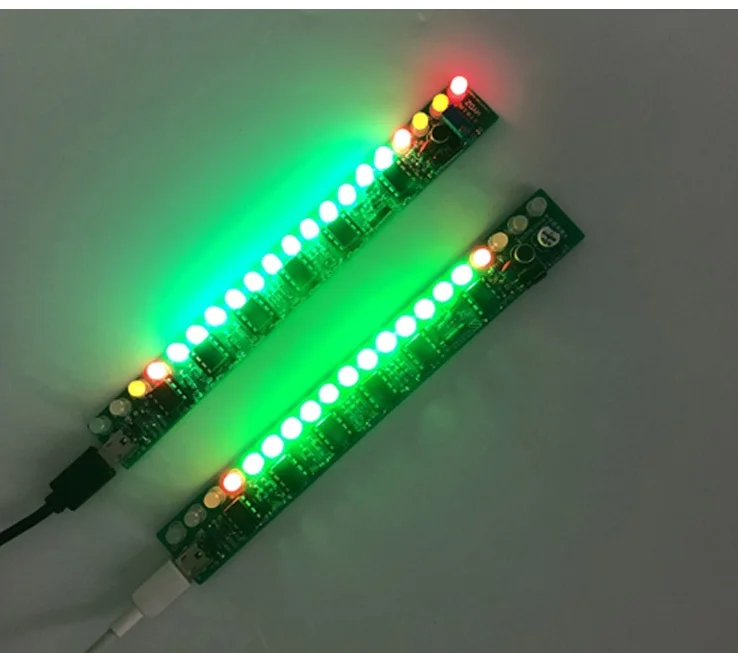 

Комплект USB ламп спектра звука, светодиодный автомобильный индикатор уровня громкости, музыкальный аудио дисплей, печатная плата для увели...