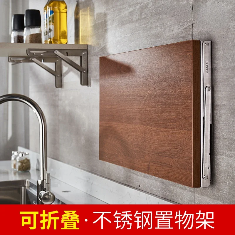 

Foldable Stainless Steel Triangle Bracket Bearing Wall Storage Rack Kitchen Partition Fixed Bracket Shelf Support