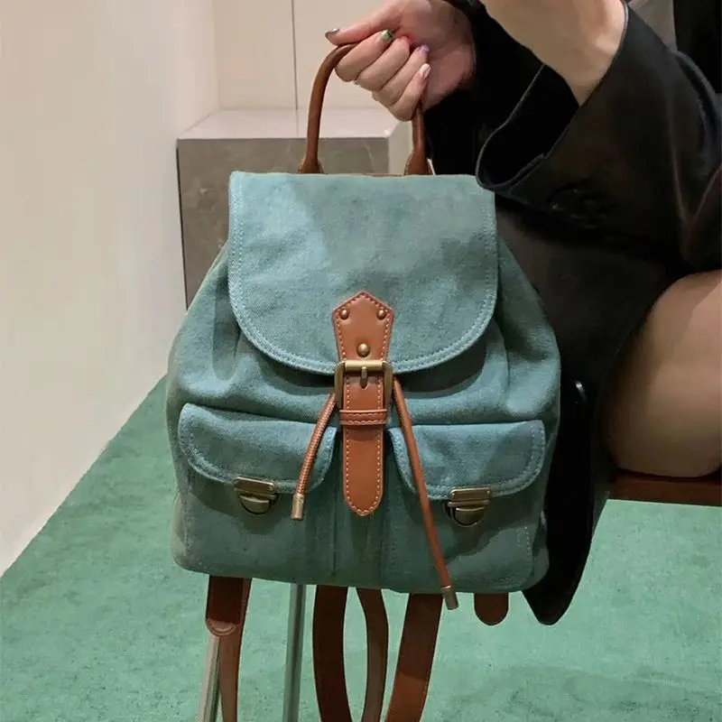 

Women's Bags Designed 2023 Women's Bag Handbags For Woman Shoulder Bag Retro Handbag Large Capacity Bag Denim Backpack Book Bag