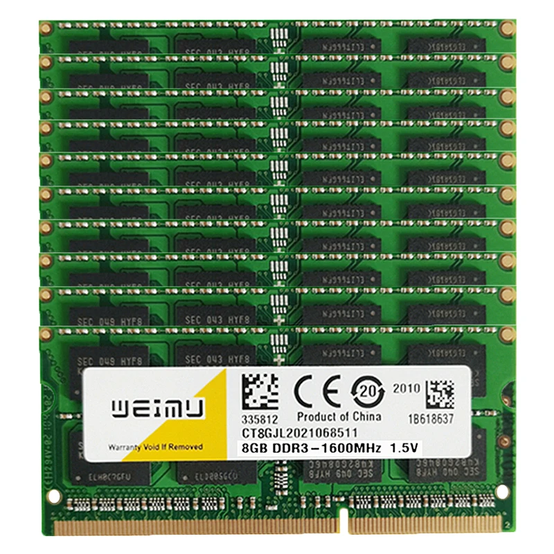 

25PCS DDR3 4GB 8GB SODIMM 1066 1333 1600 MHz PC3 12800S 10600S 8500S 1.5V 204pin 2RX8 Laptop Notebook Memories