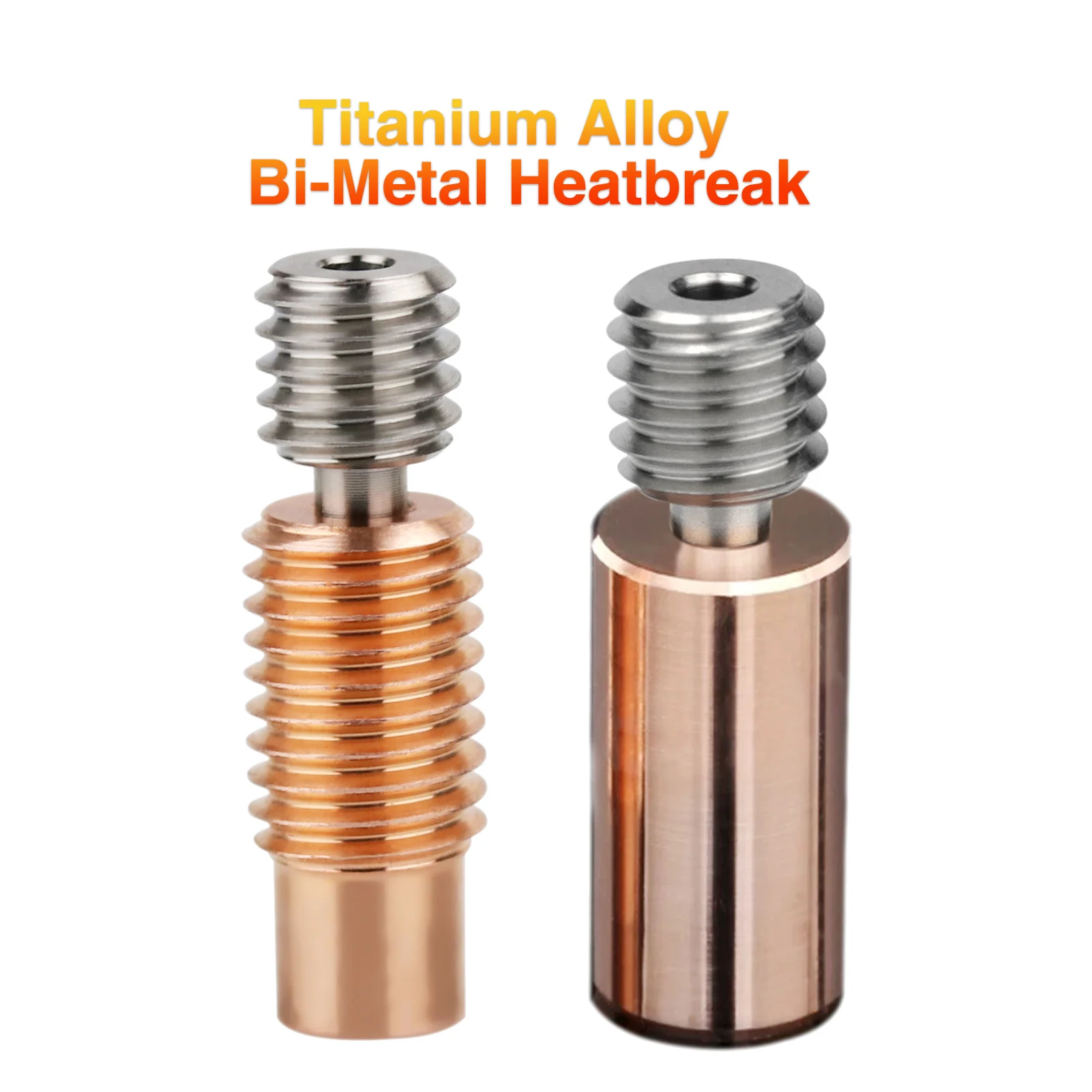 

3D Printer V6 Titanium Alloy Bi-Metal Heatbreak For E3D V6 HOTEND Heater Block For Prusa i3 MK3 Break 1.75MM Filament Smooth