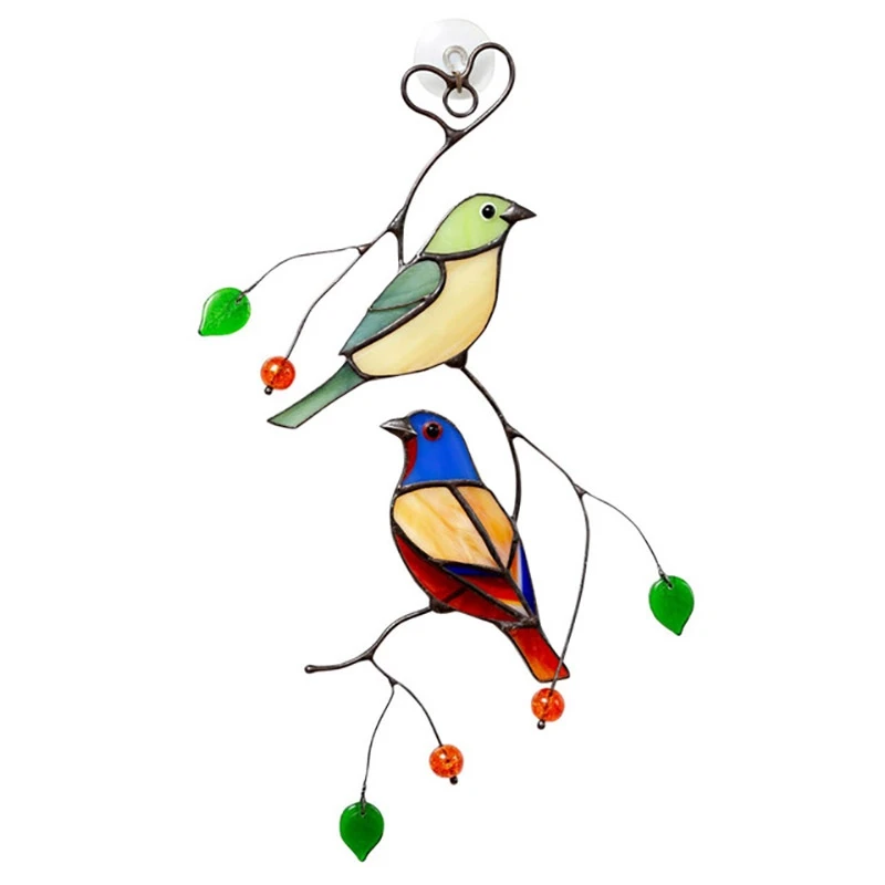 

Acrylic Bird Wall Decor Window Wall Hanging Art Sculpture Decoration Rainbow Suncatchers Garden Decor