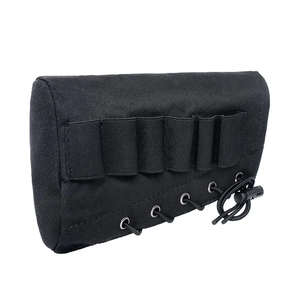 

6 Rounds 18cm Cartridge Rifle Ammo Holder 12 20 Buttstock Bag For Hunting Outdoor Multifunctional Tacticals Rifle Stock Pack